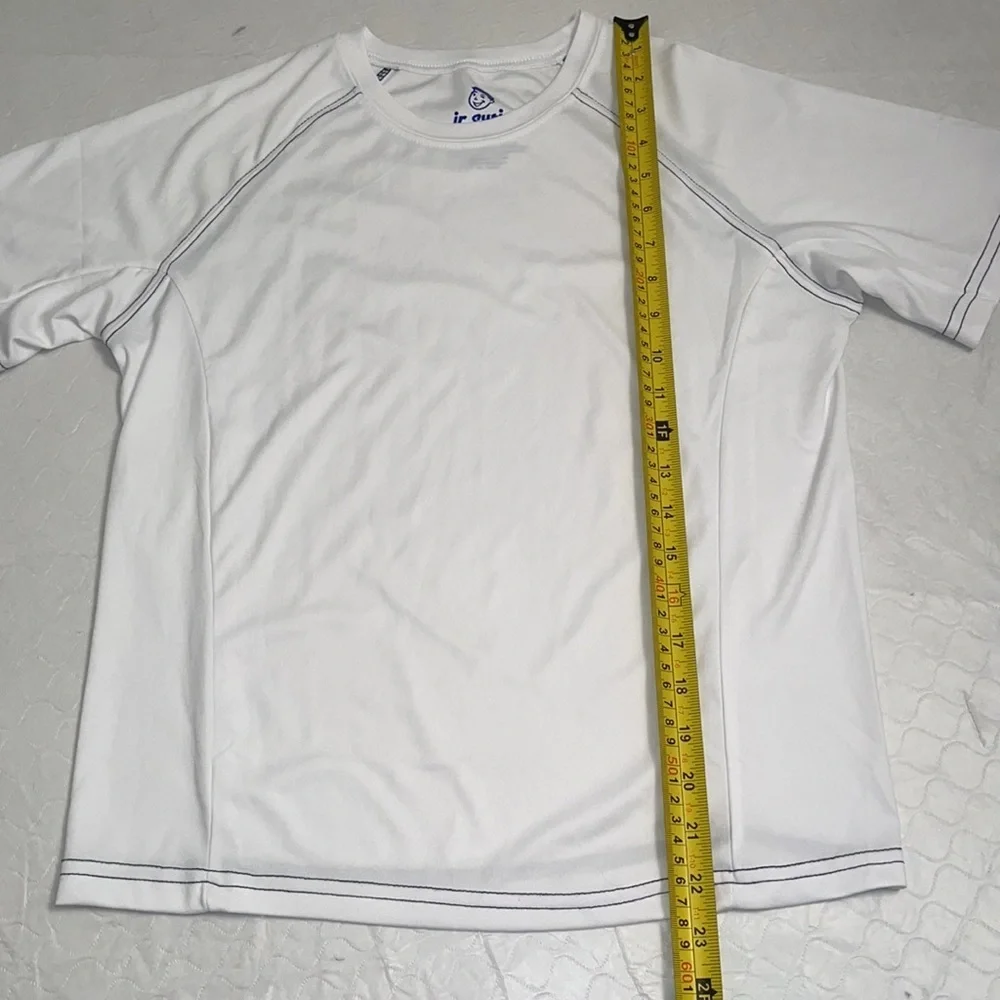 Jr Swim white unisex rash guard L = 12